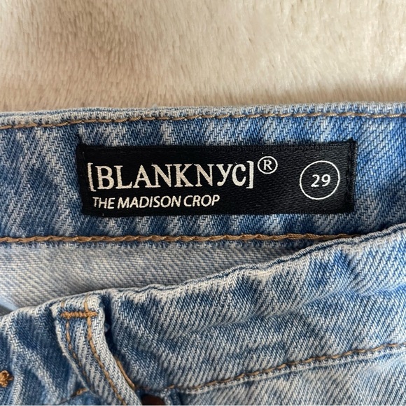 Blank NYC Madison high rise crop jeans women’s 29 raw hem - Picture 8 of 8